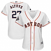 Women Astros 27 Jose Altuve White 2019 World Series Bound Cool Base Jersey,baseball caps,new era cap wholesale,wholesale hats